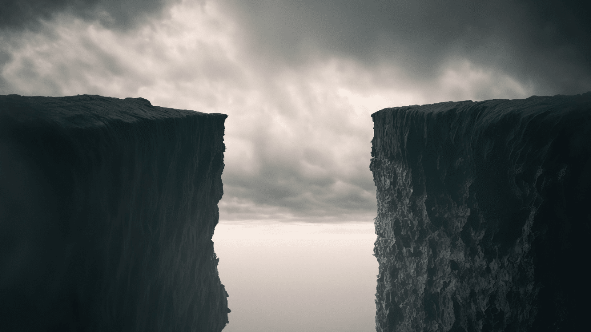 Gap between two cliffs